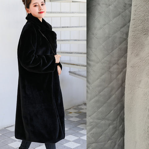 Image of Winter Women High Quality Faux Rabbit Fur Coat Luxury Long Fur Coat Loose Lapel OverCoat Thick Warm Plus Size Female Plush Coats