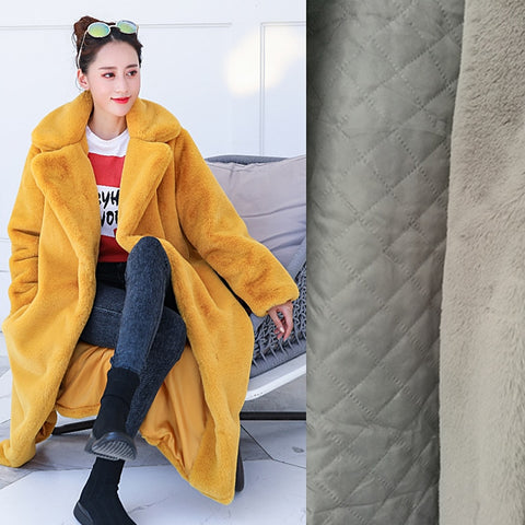 Image of Winter Women High Quality Faux Rabbit Fur Coat Luxury Long Fur Coat Loose Lapel OverCoat Thick Warm Plus Size Female Plush Coats